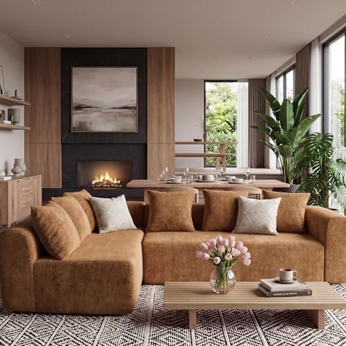 Claiks 106" Cloud Boneless Couch, L-Shaped Sectional Sofa - Image 7