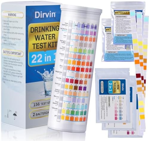 22 in 1 Drinking Water Testing Kit, Tap and Well Water Test Kit by Dirvin