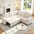 85'' Modular Sectional Sleeper Sofa, L Shape Pull Out Sofa Bed by HOMYEDAMIC