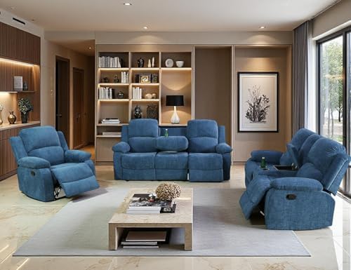 Manual Reclining Couch Sofa Set by Toseslo
