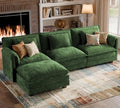 ELUCHANG 113" Oversized Modular Sectional Sofa, Comfy Chenille Cloud Couch by ELUCHANG