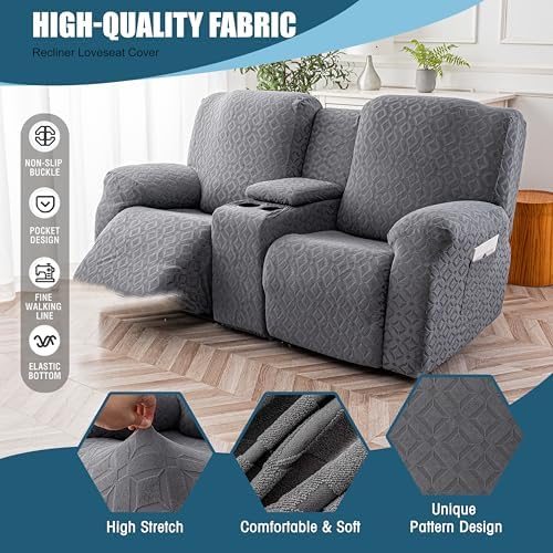 Genina Waterproof Recliner Loveseat Cover, 2 Seat - Image 4