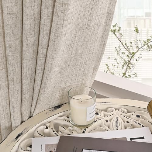 YoungsTex Natural Linen Curtains 48 Inch Length - Image 7