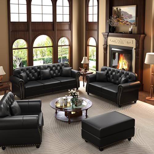 KEIKI 3-Piece Chesterfield Sofa Set - Image 4