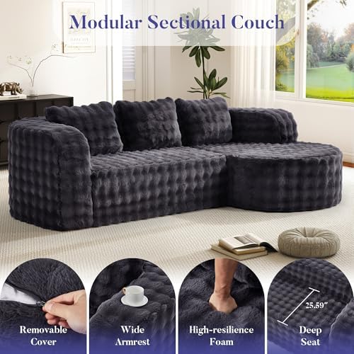 Hobestluk Boneless Couch Modular Sectional Sofa L-Shape Lounge Cloud Couch - Image 5