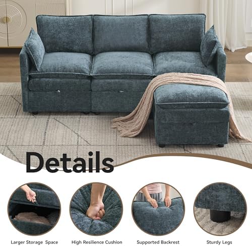 80" Sectional L Shape Sofa - Image 5