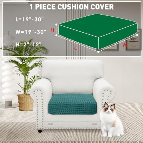 MAXIJIN Couch Cushion Covers for Sectional Sofa, Stretch Sofa Cushion Cover - Image 2