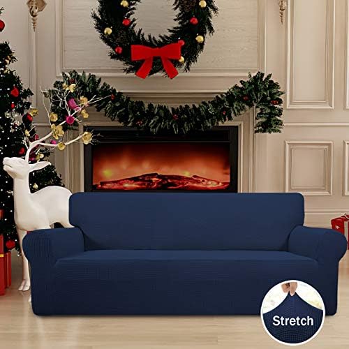 Easy-Going Stretch Oversized Sofa Couch Slipcover Washable Navy - Image 2