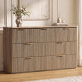 Fluted 7 Drawer Dresser for Bedroom by DelArk