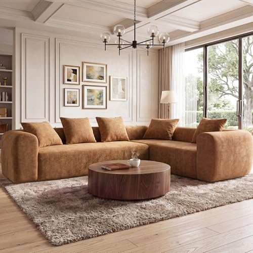 Claiks 106" Cloud Boneless Couch, Right Chaise Sofa by CLAIKS