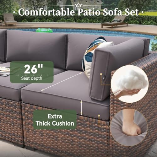 Aoxun 8 Piece Patio Furniture Set - Image 4