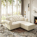 KEIKI 63" Velvet Chesterfield Sofa by KEIKI