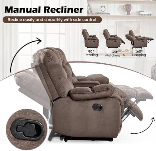 HAOMARKETS Manual Reclining Loveseat Sofa - Image 3