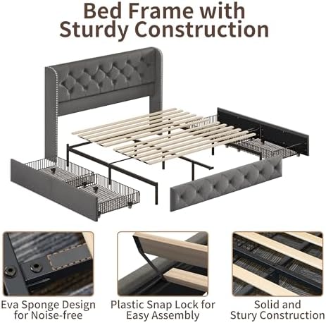 BRELTAM Queen Size Bed Frame - Image 4