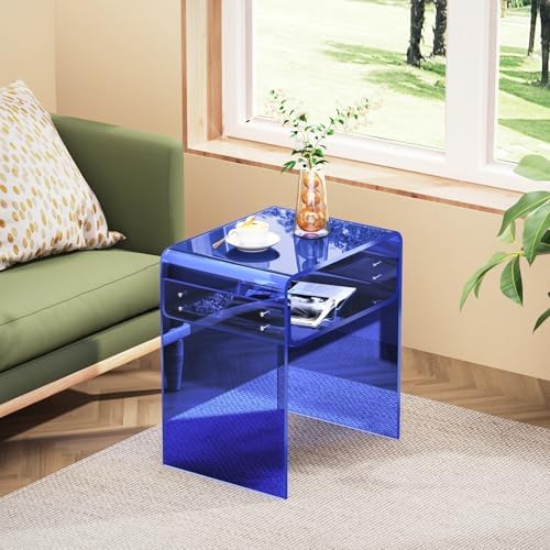 Acrylic Side Table, Royal Blue - Image 6
