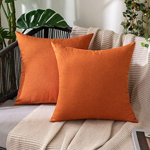 MIULEE Decorative Outdoor Pillow Covers Fall 18x18 Orange by MIULEE