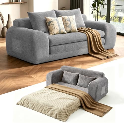 Fold Out Chair Bed, Folding Sofa Bed, 2 in 1 Convertible Sleeper Chair Bed by KAPEETOO