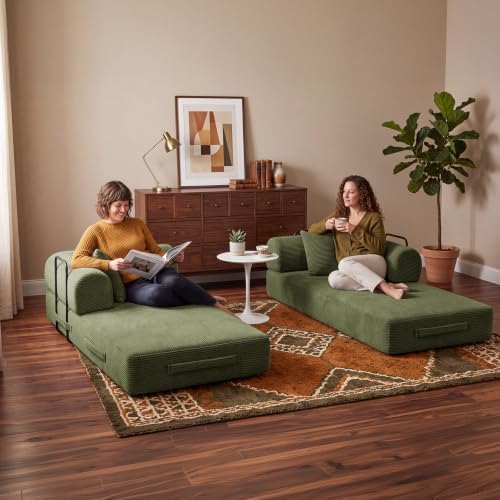 79" Memory Foam Sofa Bed, Convertible Futon Boneless Couch - Image 6