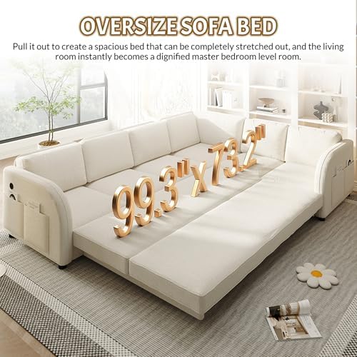 ITVZ King Size Sleeper Sofas Convertible Couches, Oversized 6-Seat Sectional - Image 5
