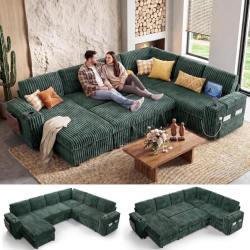 WEUP 111" Modular Sectional Sleeper Sofa by Unknown