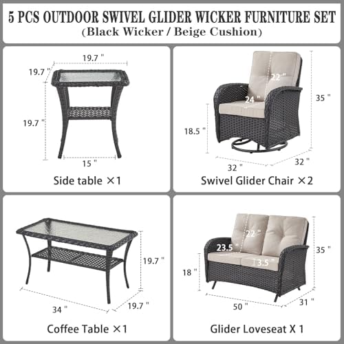 Belord 5-Piece Patio Furniture - Image 2