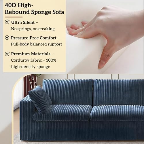 157.5" Cloud Couch Modular Sectional Sofa, Boneless L-Shaped 5 Seater Deep Seat - Image 4