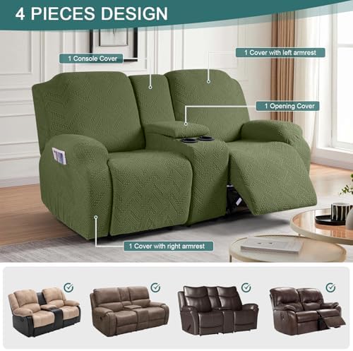 Ruaozz Stretch Loveseat Recliner Cover - Image 4
