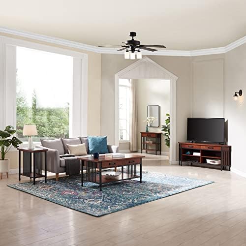 Leick Home Ironcraft Coffee Table, Mission Oak - Image 6