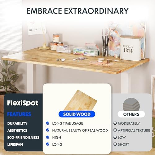 FLEXISPOT Rubber Wood Desk Top - Image 4