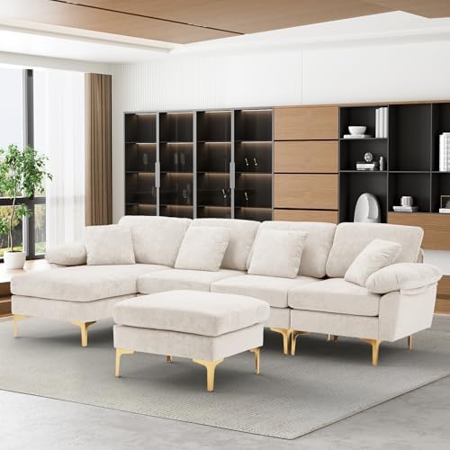 OUYESSIR 114" U-Shaped Modular Sectional Sofa - Image 3