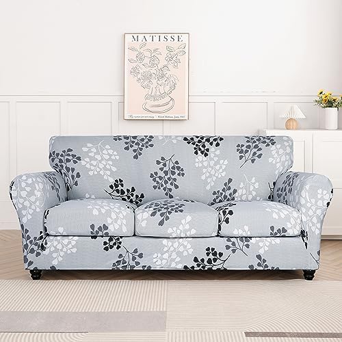 SearchI Stretch Sofa Cover Printed Couch Cover, Floral Pattern 4 Pieces Sofa - Image 5