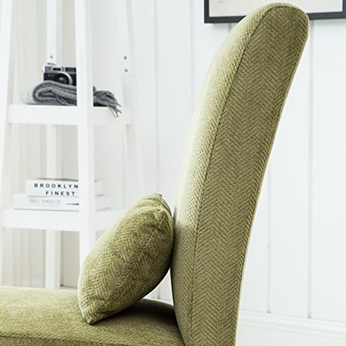 Roundhill Furniture Pisano Spring Green Fabric Armless Contemporary Accent Chair - Image 6