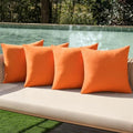 MIULEE Pack of 4 Decorative Outdoor Throw Pillow Covers Linen Waterproof Pillow by MIULEE