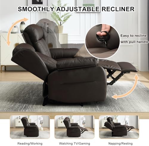 56.7" Reclining Loveseat Sofa, RV Loveseat Recliner Couch - Image 4