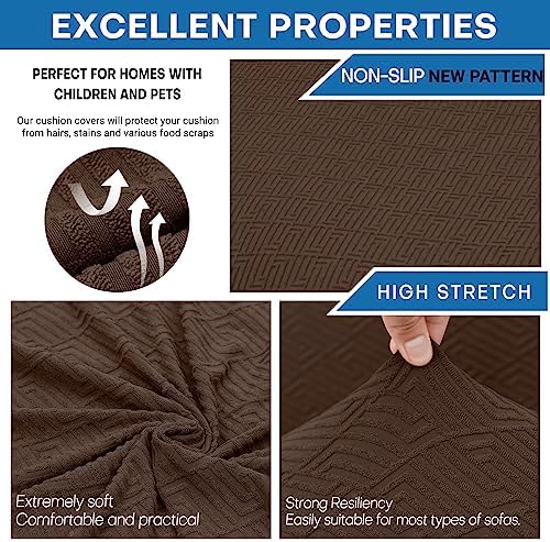 XINEAGE 4-Piece Stretch Sofa Cover, Washable Couch Covers - Image 5