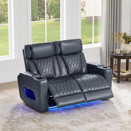 Watson & Whitely Genuine Leather Power Reclining Loveseat - Image 3