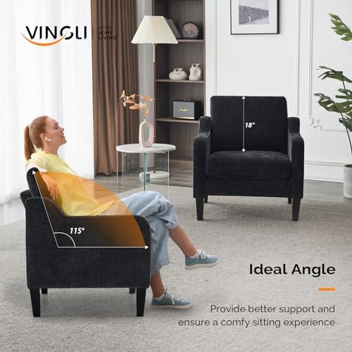 VINGLI Accent Chairs Set of 2, Modern Traditional Armchair - Image 4