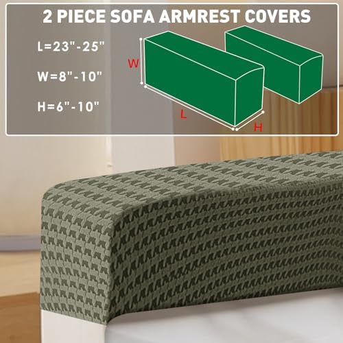 MAXIJIN Couch Cushion Covers for Sectional Sofa, Stretch Sofa Cushion Cover - Image 2