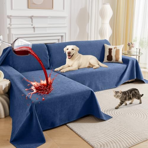 100% Waterproof Sectional Couch Covers, 2 Pieces L Shaped Sofa Cover by DeepDream