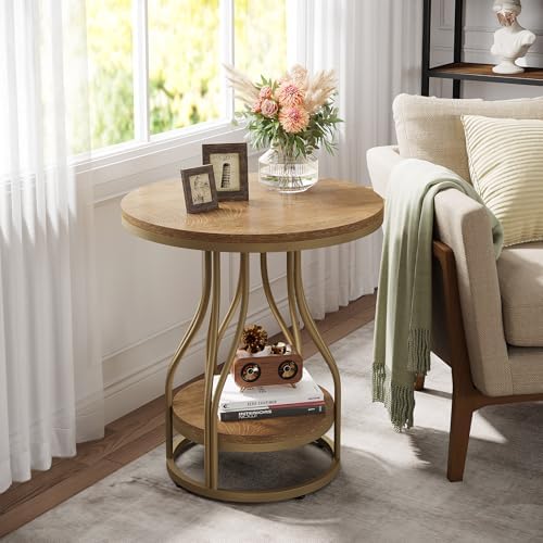 Round 2-Tier End Table, Small Side Table - Image 3