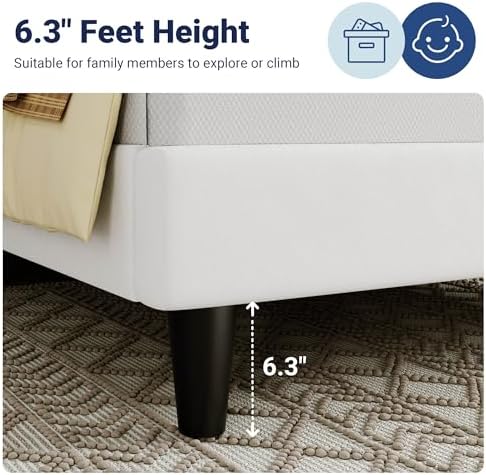 Allewie Twin Bed Frame/Velvet Upholstered Bed Frame - Image 6