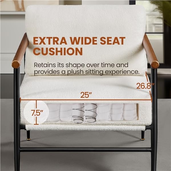 Yaheetech Accent Chairs Set of 2, Modern Living Room Chairs - Image 6