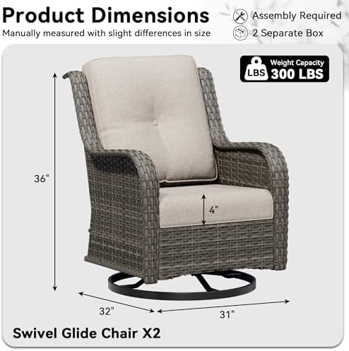 Swivel Rocker Patio Chairs Set of 2 - Image 2