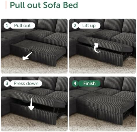 HONBAY Modular Sectional Sleeper Sofa - Image 5