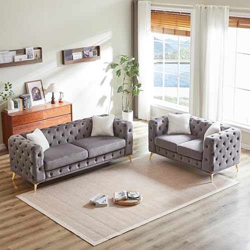 KEIKI 2-Piece Luxury Chesterfield Sofa Set - Image 3