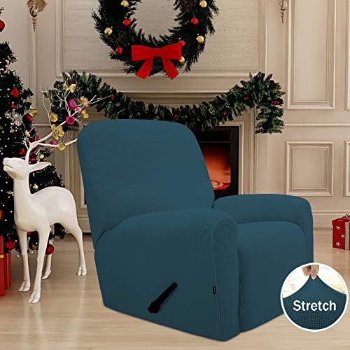 Easy-Going Stretch Recliner Chair Sofa Slipcover Washable Deep Teal - Image 2
