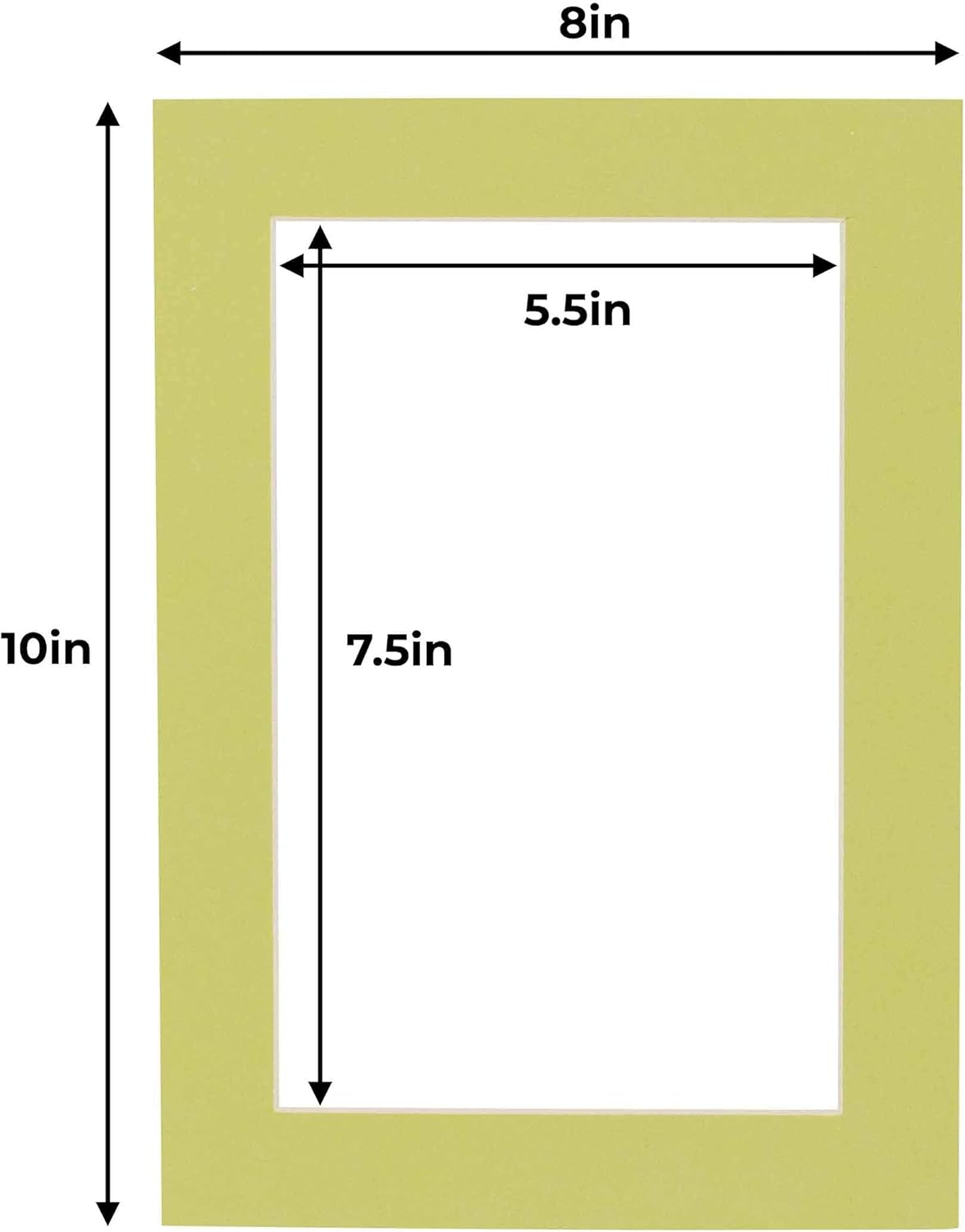 8x10 Mat for 6x8 Photo - Precut Pistachio Green Picture Matboard for Frames Measuring 8 x 10 Inches - Bevel Cut Matte to Display Art Measuring 6 x 8 Inches - Acid Free ONE MAT