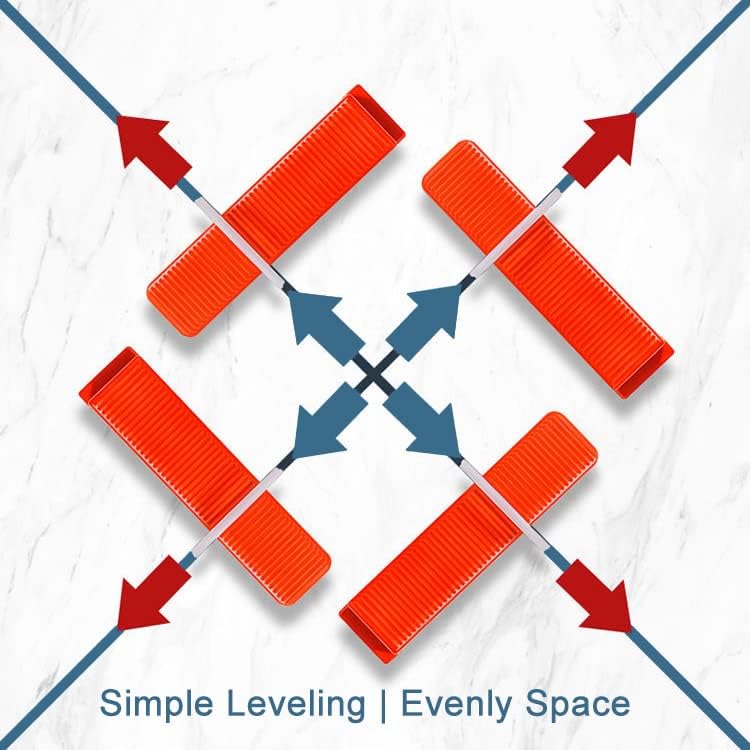 Tile Leveling System Clips 1/8" 2000 Piece 3.0mm Tile Leveler Clips DIY Tile Spacers Tile Leveling Clips for Professional Ceramic Tile and Stone Installation