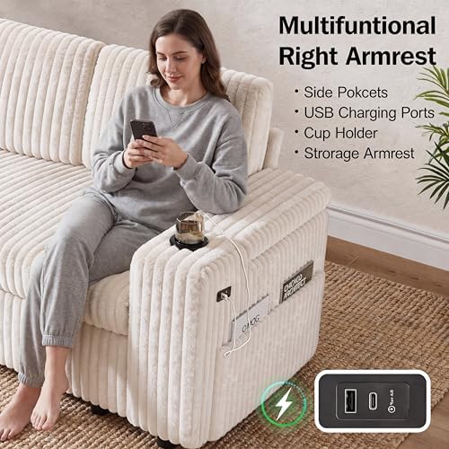 WEUP 108" Modular Sectional Sleeper Sofa - Image 7