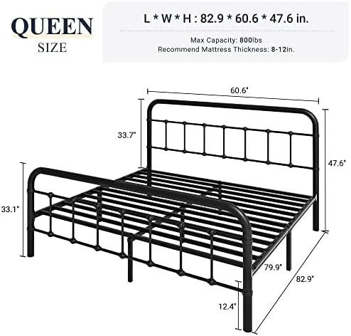 Allewie Queen Metal Bed Frame - Image 2